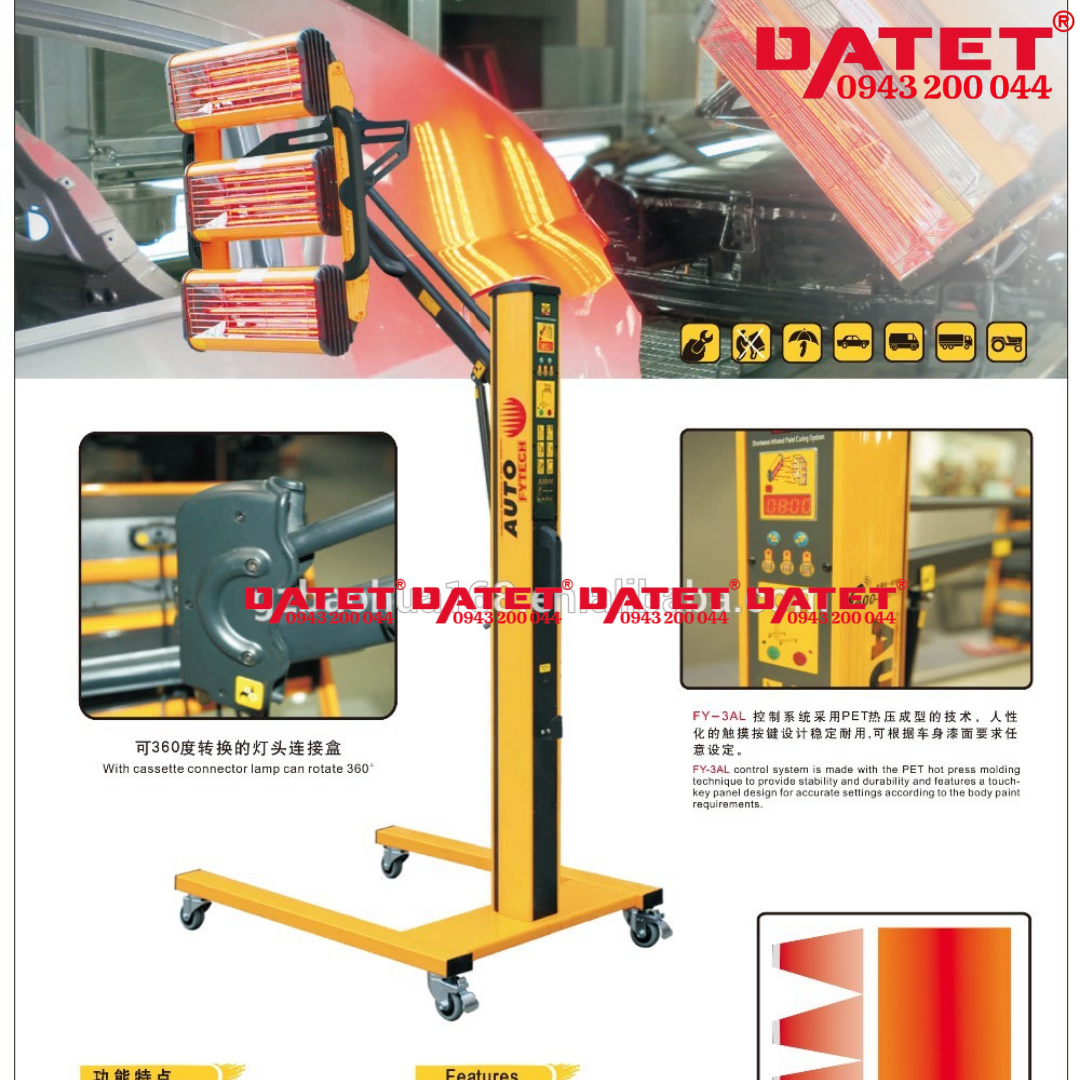 Đèn sấy sơn 3 bóng bằng tia hồng ngoại đa năng FY-3AL