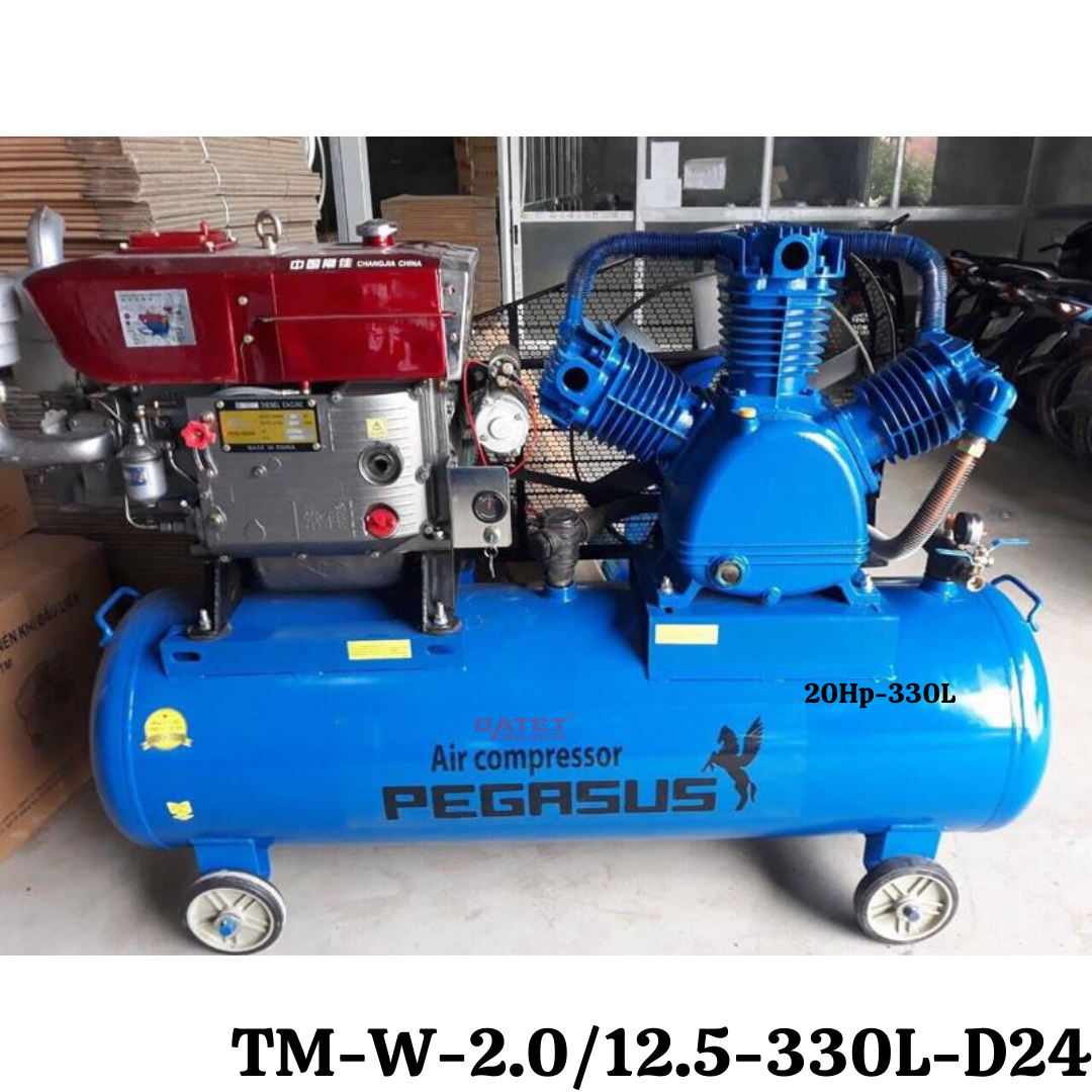 Máy nén khí chạy bằng dầu Diesel Pegasus TM-W-2.0/12.5-330L-D24