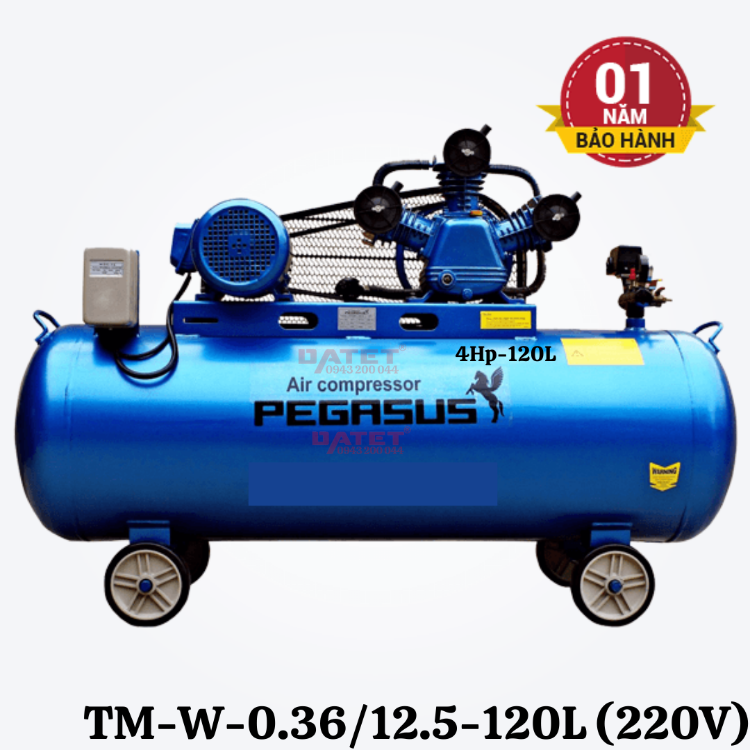 Máy nén khí dây đai Pegasus TM-W-0.36/12.5-120L (220V)