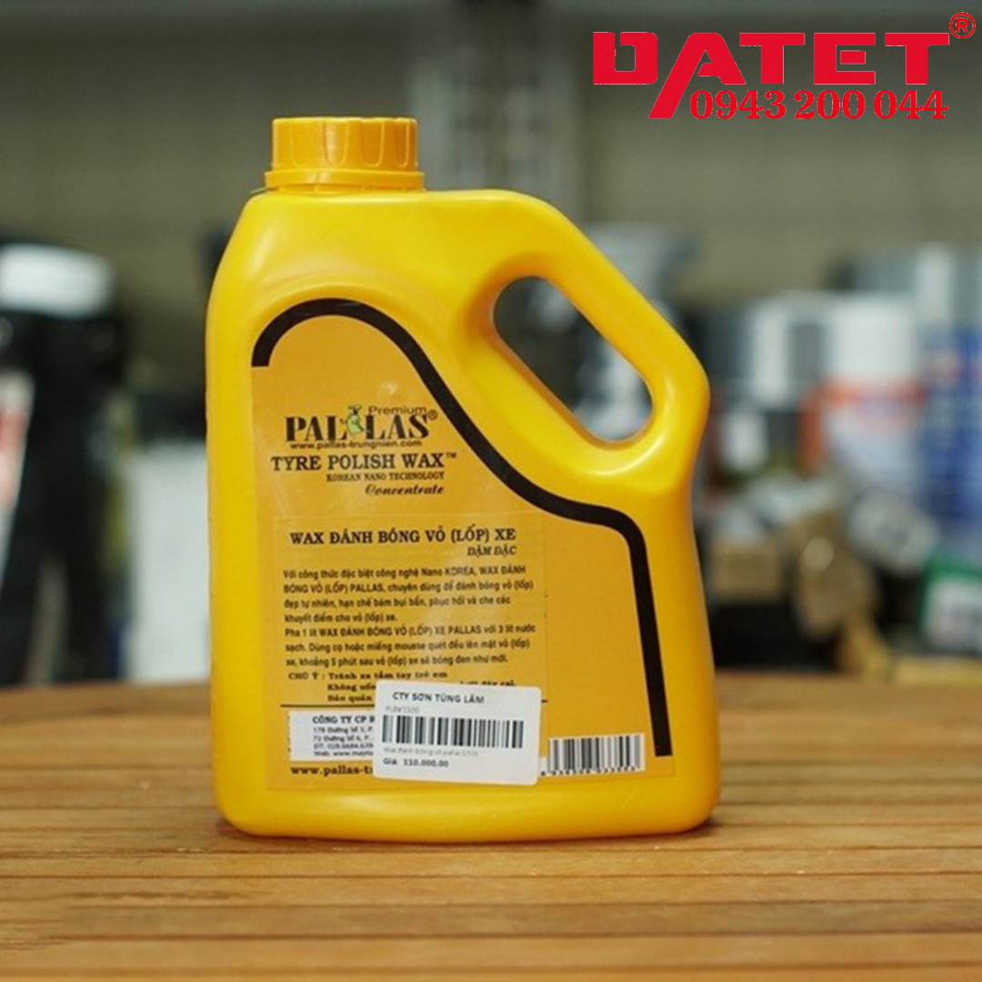 Wax đánh bóng vỏ lốp xe PALLAS - 1,5L