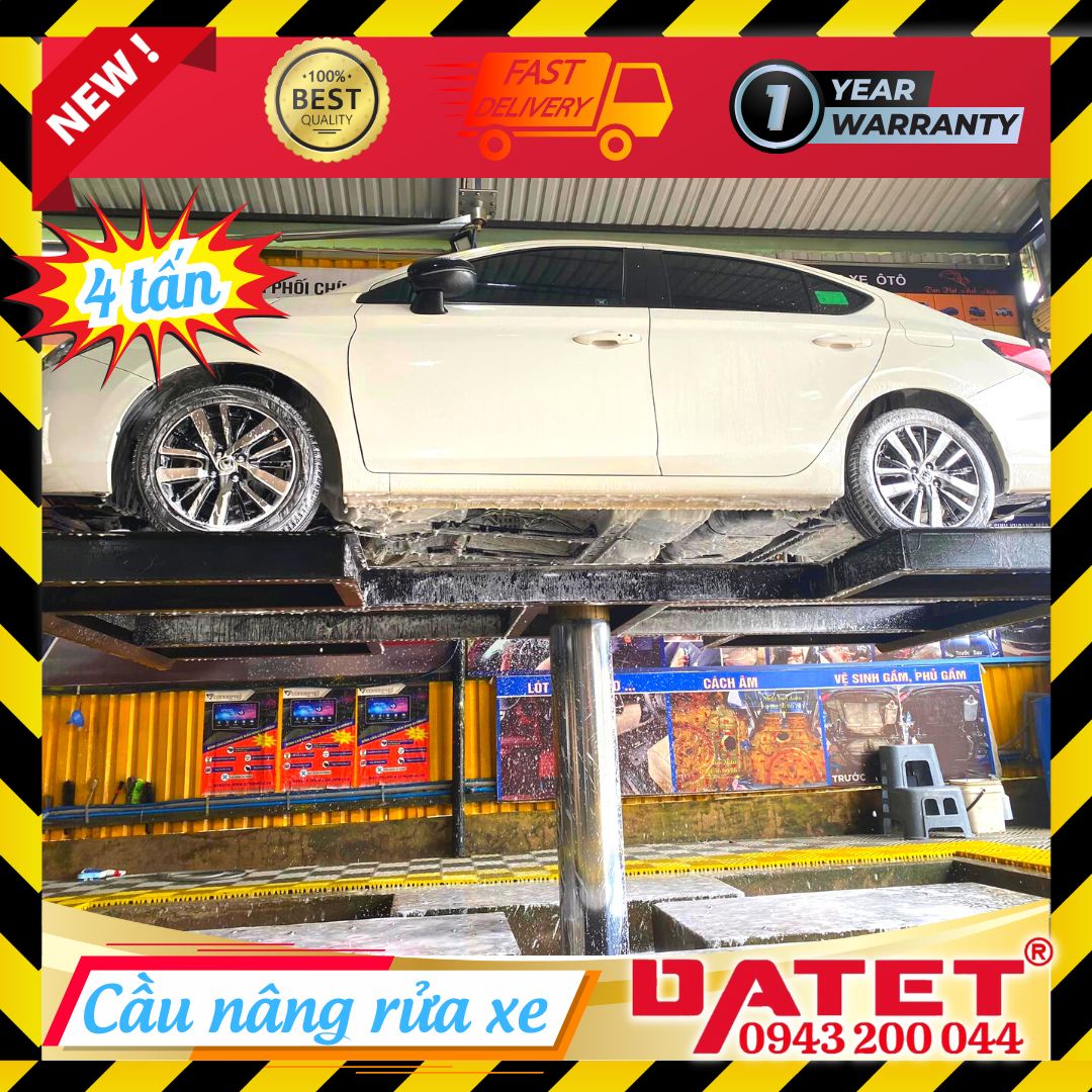Cầu nâng 1 trụ rửa xe Ấn Độ 4 tấn vỏ composite siêu bền, bảo hành lên đến 24 tháng