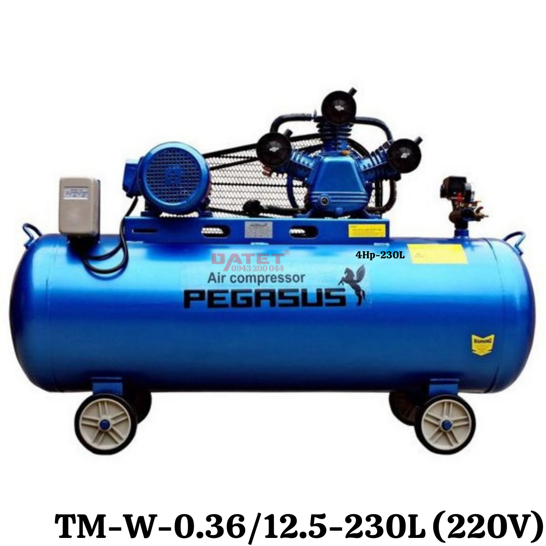 Máy nén khí dây đai Pegasus TM-W-0.36/12.5-230L (220V)