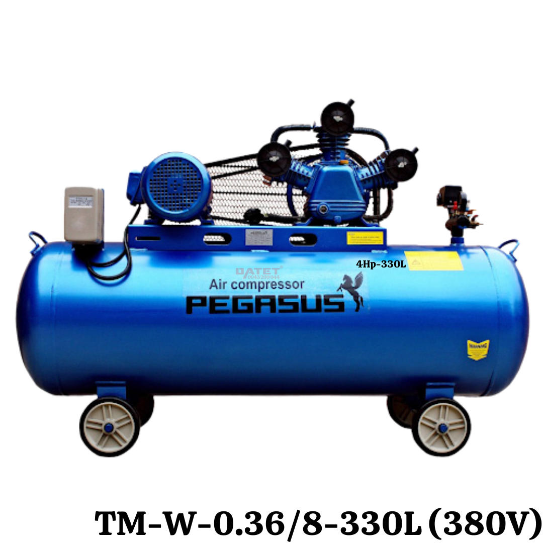 Máy nén khí dây đai Pegasus TM-W-0.36/8-330L (380V)