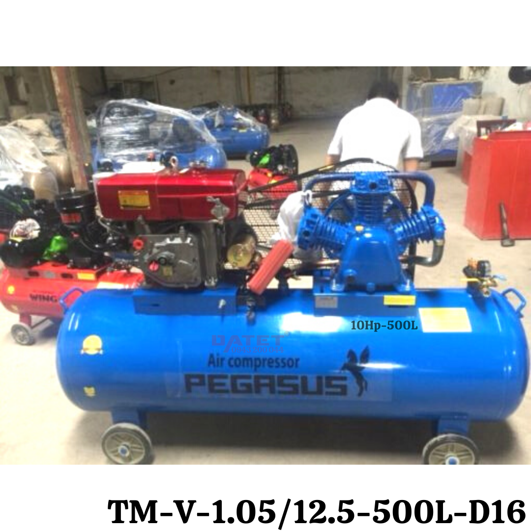 Máy nén khí chạy bằng dầu Diesel Pegasus TM-V-1.05/12.5-500L-D16