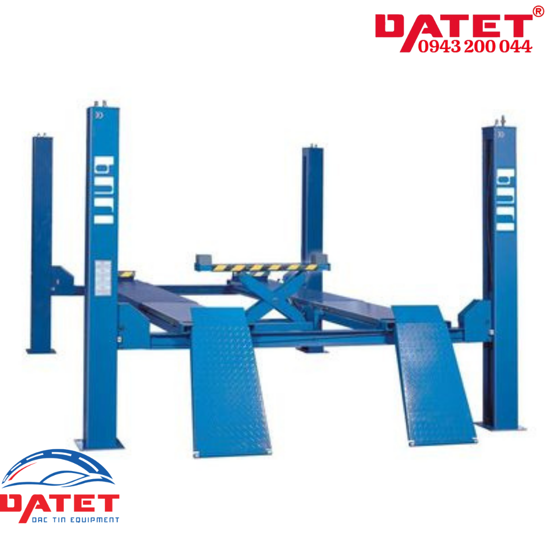 Cầu nâng 4 trụ hổ trợ cân góc đặt bánh xe DT-FS35