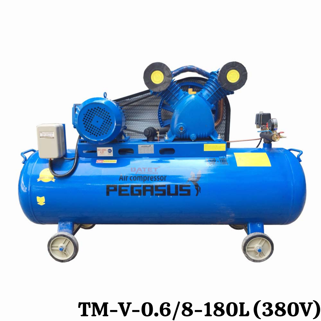 Máy nén khí dây đai Pegasus TM-V-0.6/8-180L (380V)