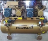 MÁY NÉN KHÍ DÂY ĐAI PEGASUS 2 ĐẦU NÉN, 2 MOTO