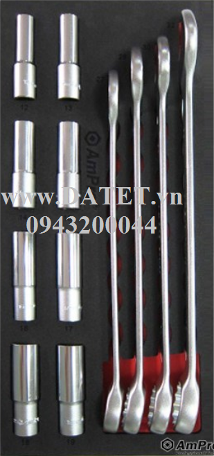 Bộ Tuýp dài và Cờ lê một đầu mở 1 đầu chòng (12 chi tiết)