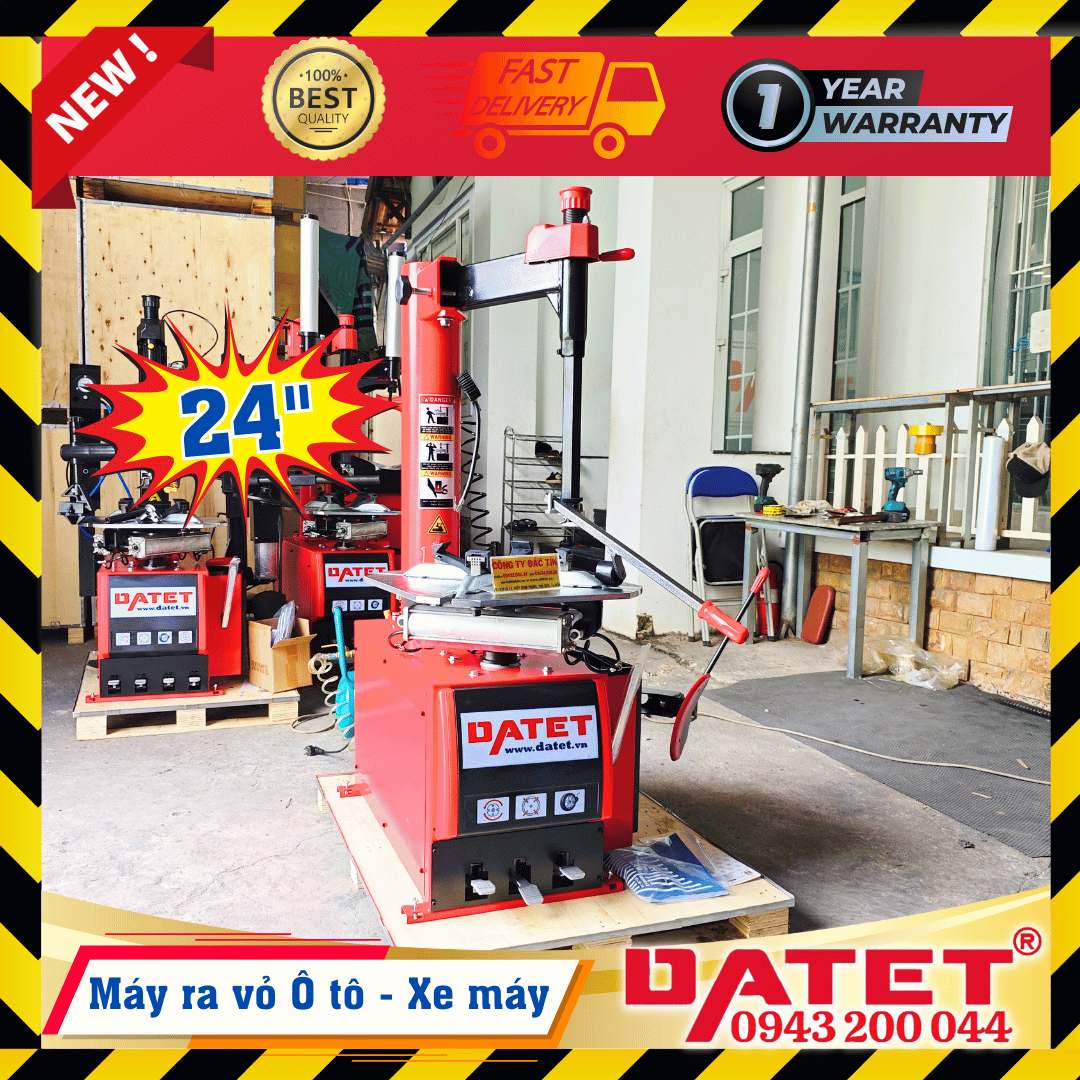 Máy ra vào lốp xe ô tô-xe máy 24 inch đa năng có lơ via trợ lực tặng kèm vấu kẹp chống trầy mâm