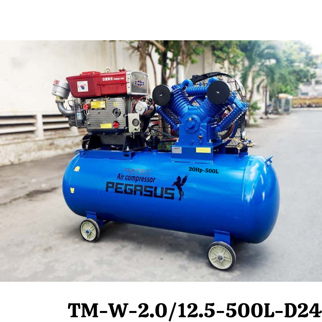 Máy nén khí chạy bằng dầu Diesel Pegasus TM-W-2.0/12.5-500L-D24