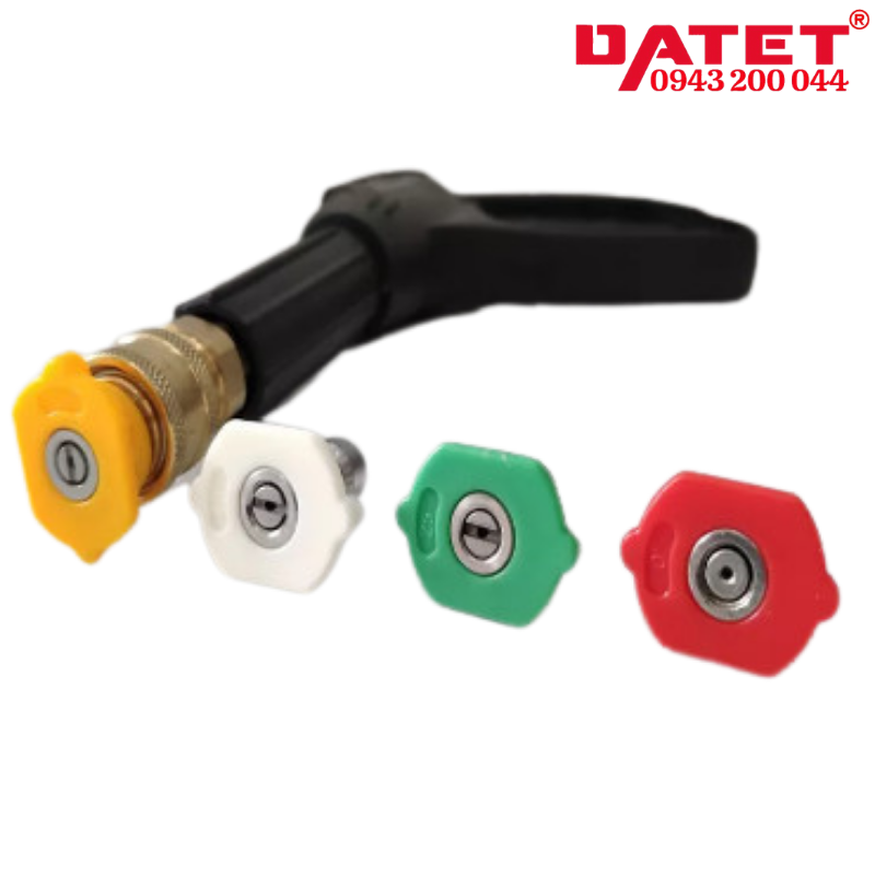 BỘ 4 BÉC PHUN GẮN SÚNG XỊT RỬA XE ÁP LỤC CAO - REN NỐI ¼ INCH